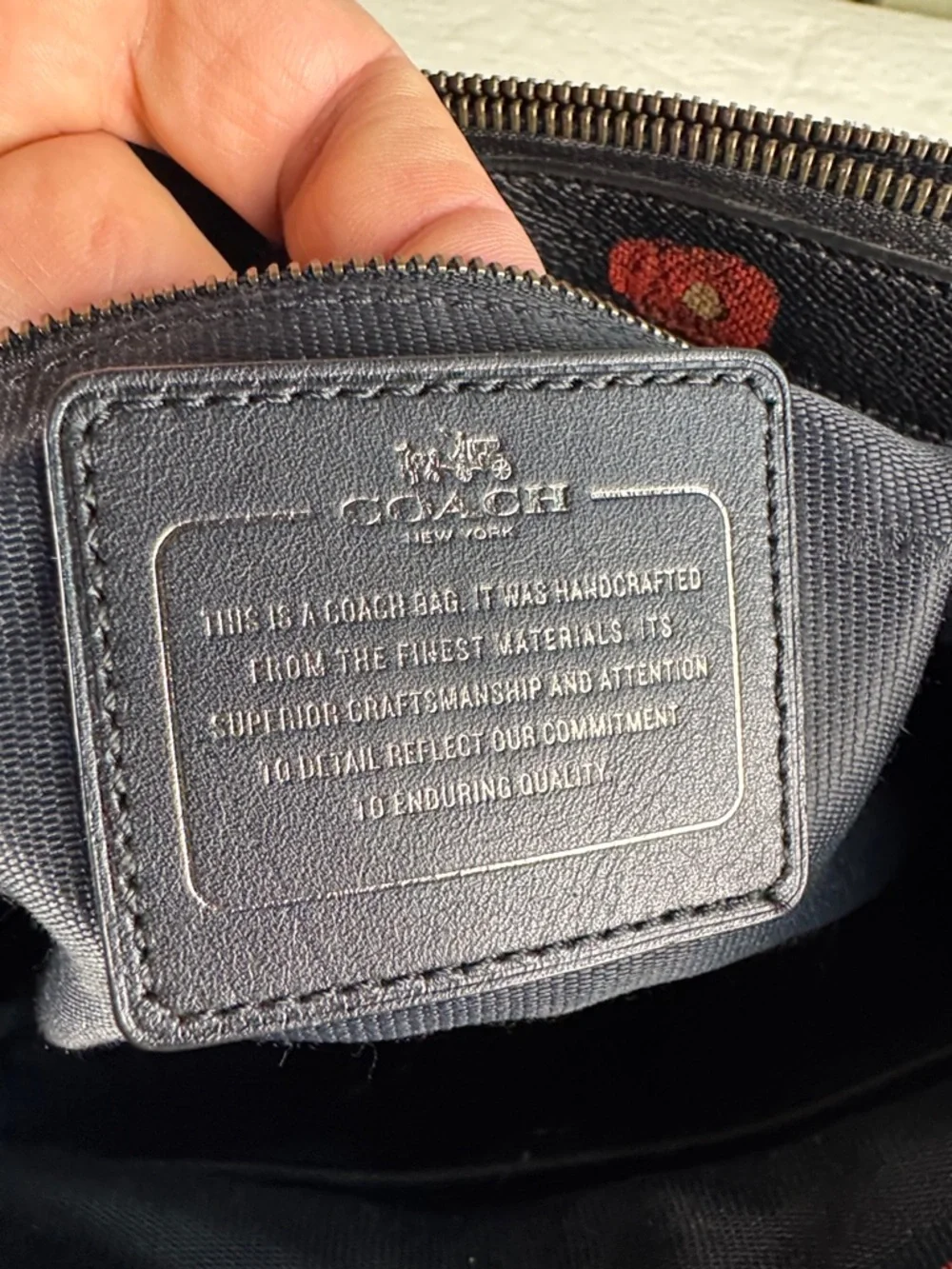 Coach Turnlock Borough Bag in Floral Print Leather. - Picture 13 of 16